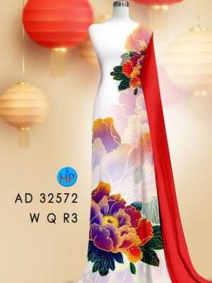 Vải Áo Dài Hoa In 3D AD 32572 27